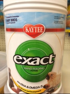 Exact Handfeeding Formula - store in freezer for up to one year. Mix with water, can be reheated in microwave while feeding to keep formula warm. Discard leftovers.