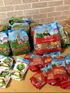 Kaytee Healthy Toppings Dry Fruit treats, seeds and pellets.